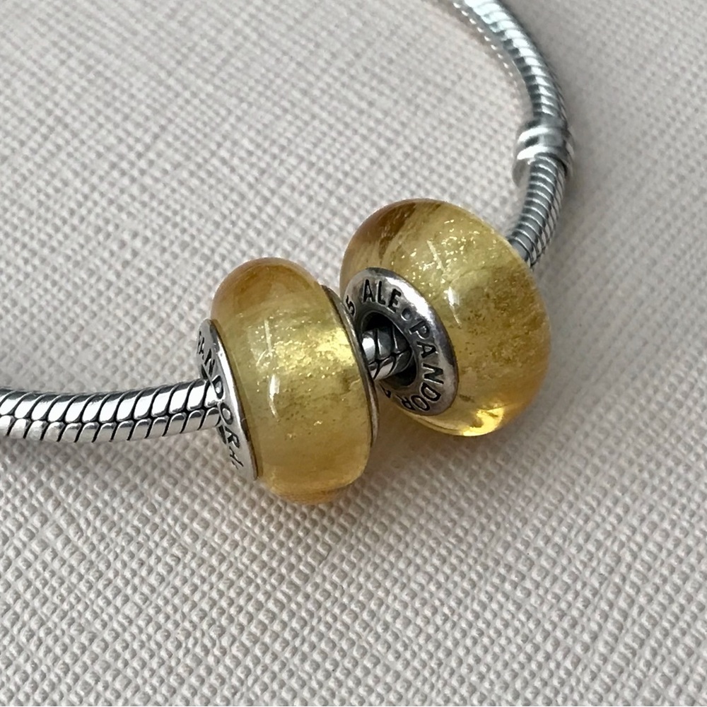 Rare Pandora Disney Murano Charms